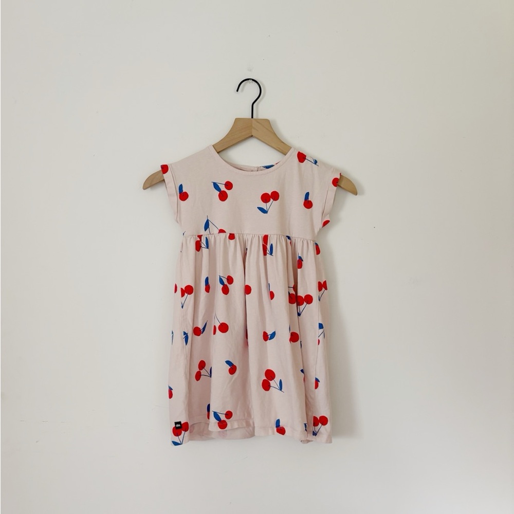 5 for $25 ✨ Tea Collection Pink Dress with Cherry Print